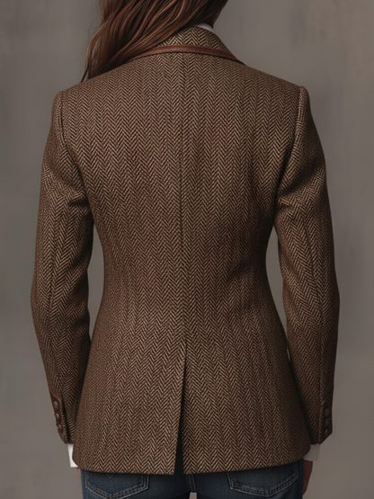 Francesca | Blazer con Inserti a Zigzag Stampati