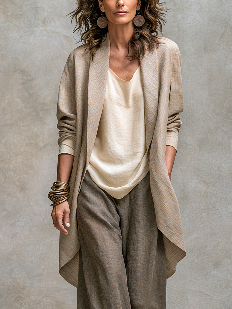 Costanza | Completo 3 Pezzi Palazzo Beige e Grigio