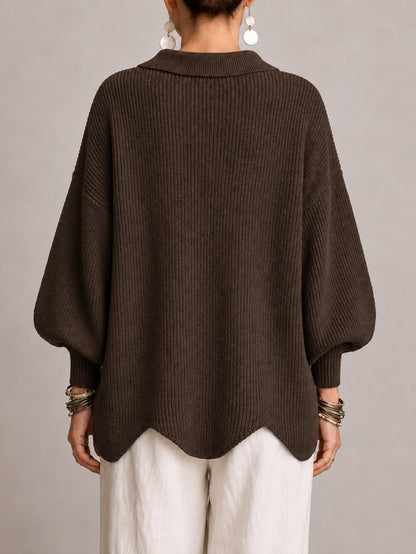 Cardigan marrone oversize