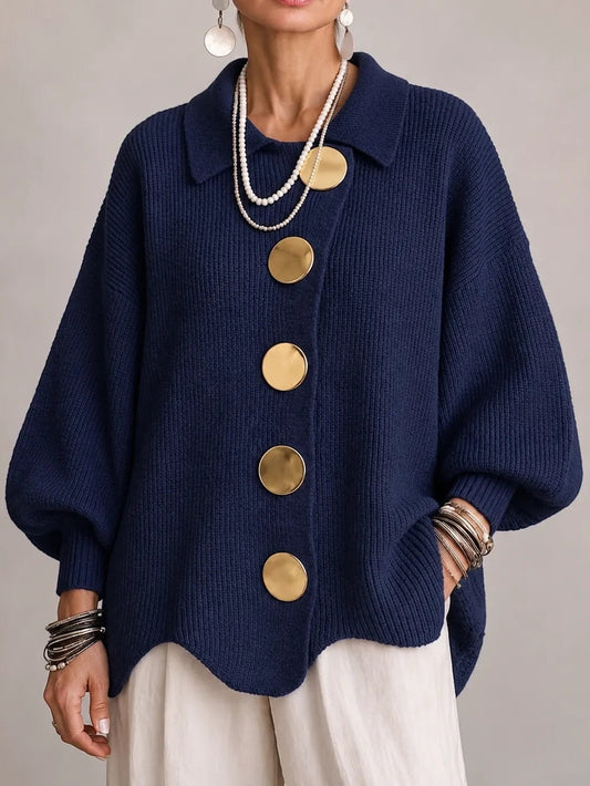 Cardigan oversize blu navy