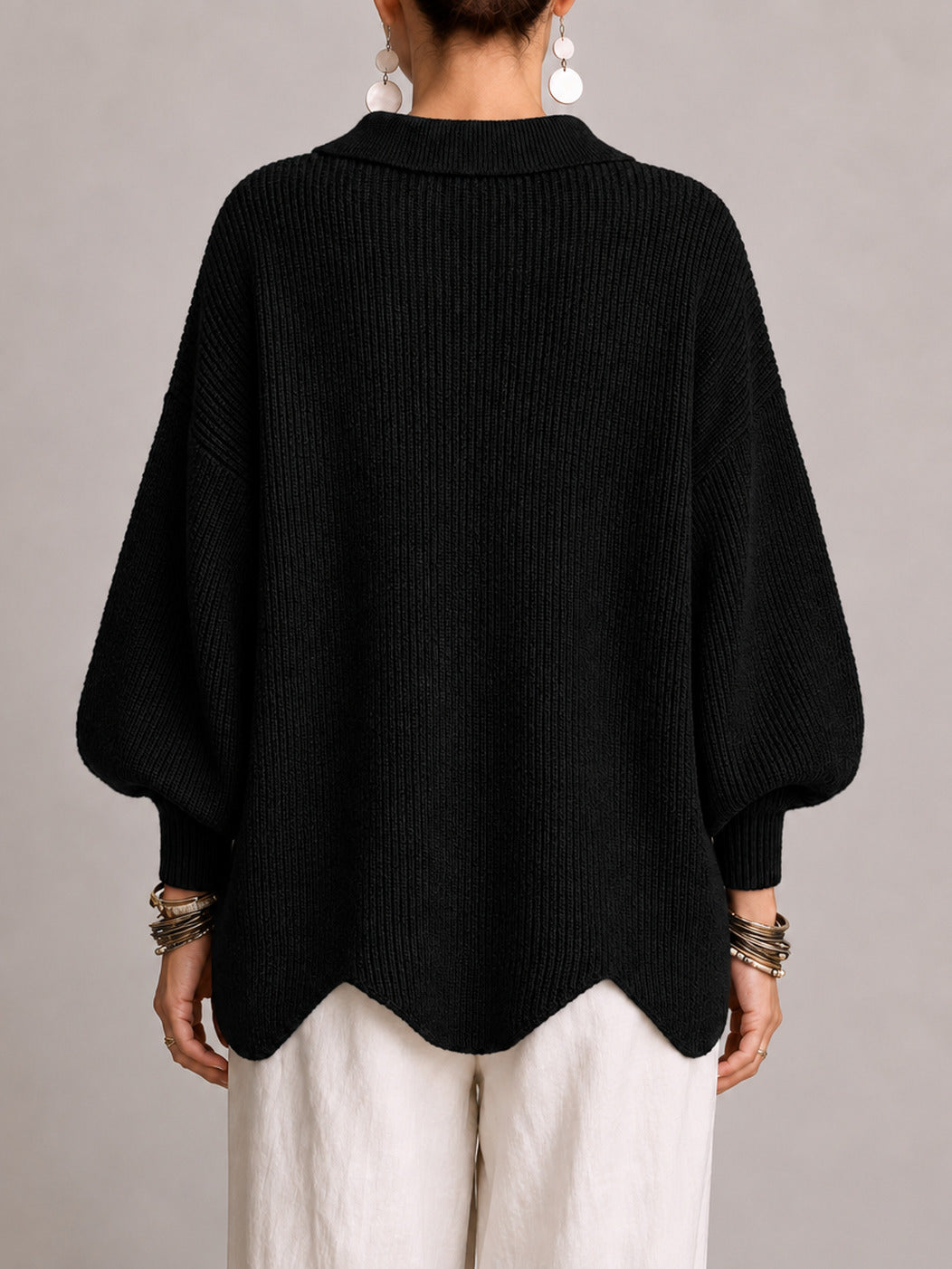 Cardigan nero oversize