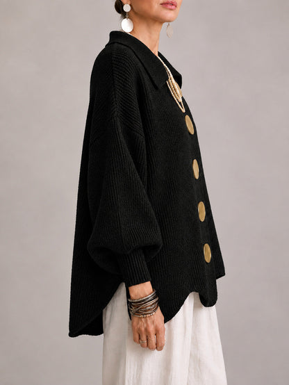 Cardigan nero oversize