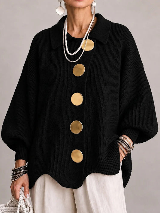 Cardigan nero oversize