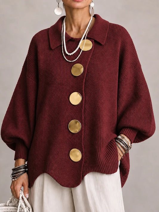 Cardigan bordeaux oversize