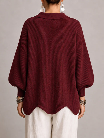 Cardigan bordeaux oversize