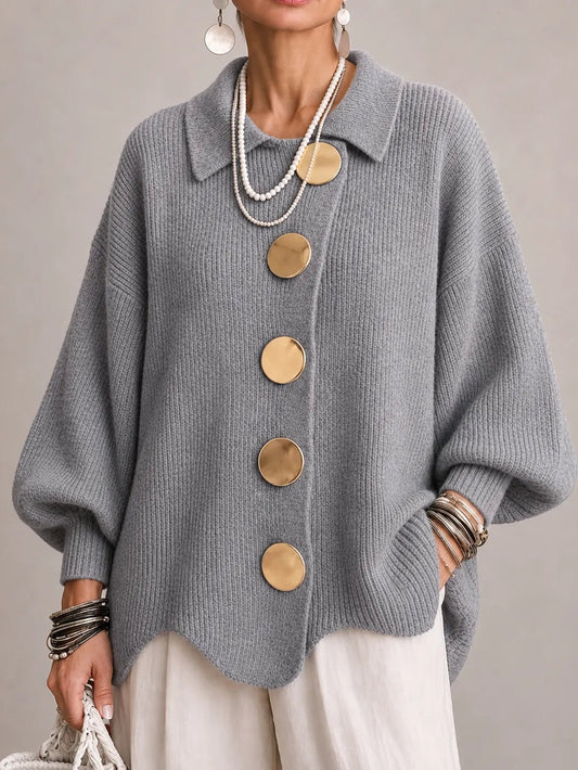 Cardigan grigio oversize